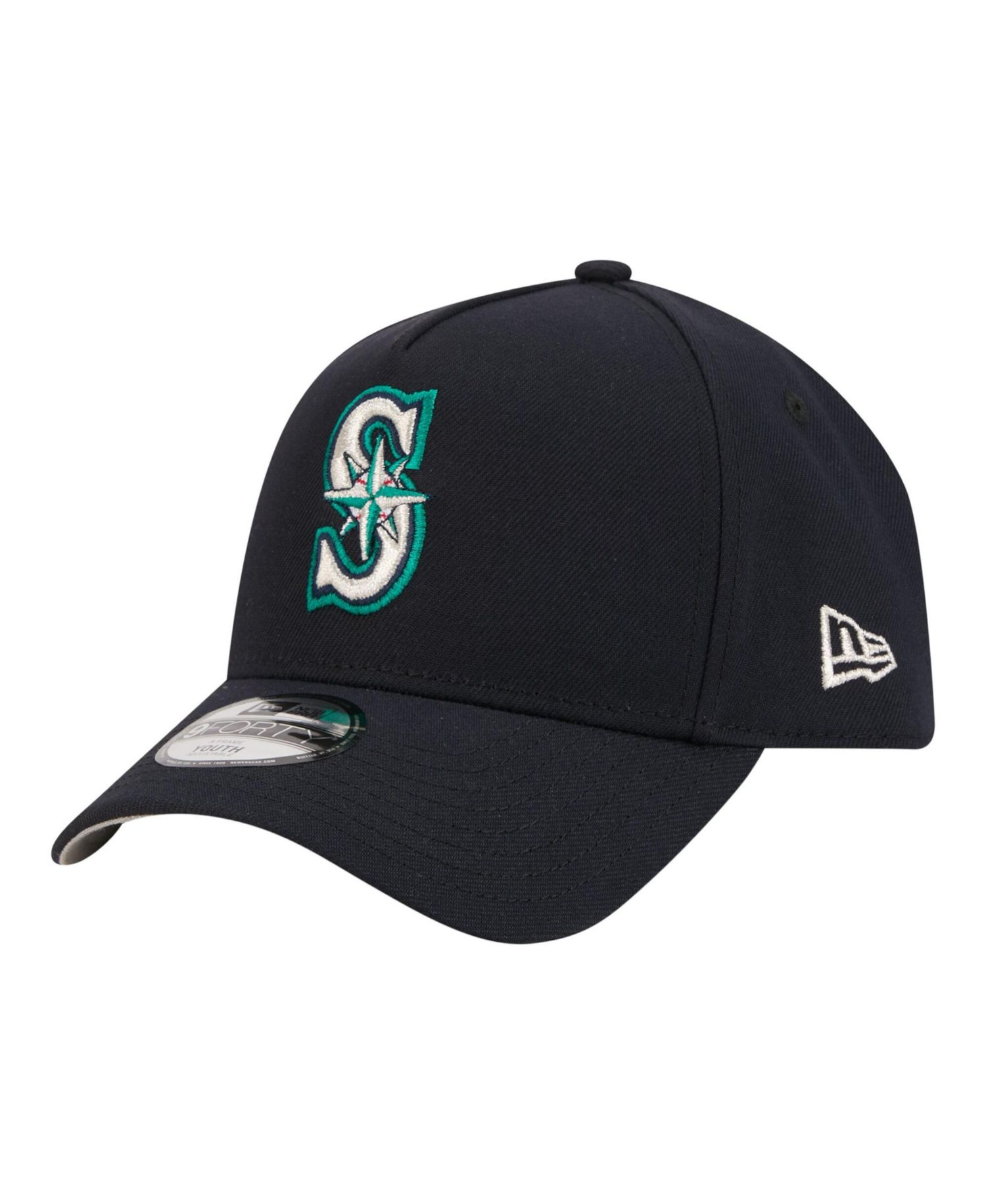 Big Boys and Girls Navy Seattle Mariners 9FORTY A-Frame Adjustable Hat