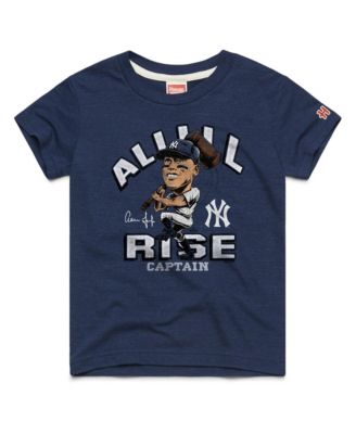 Big Boys and Girls Aaron Judge Navy New York Yankees Caricature Tri-Blend T-Shirt