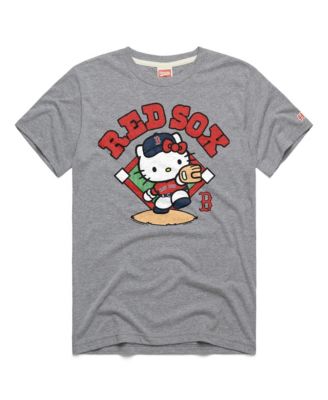 Men's and Women's Gray Boston Red Sox Hello Kitty Tri-Blend T-Shirt