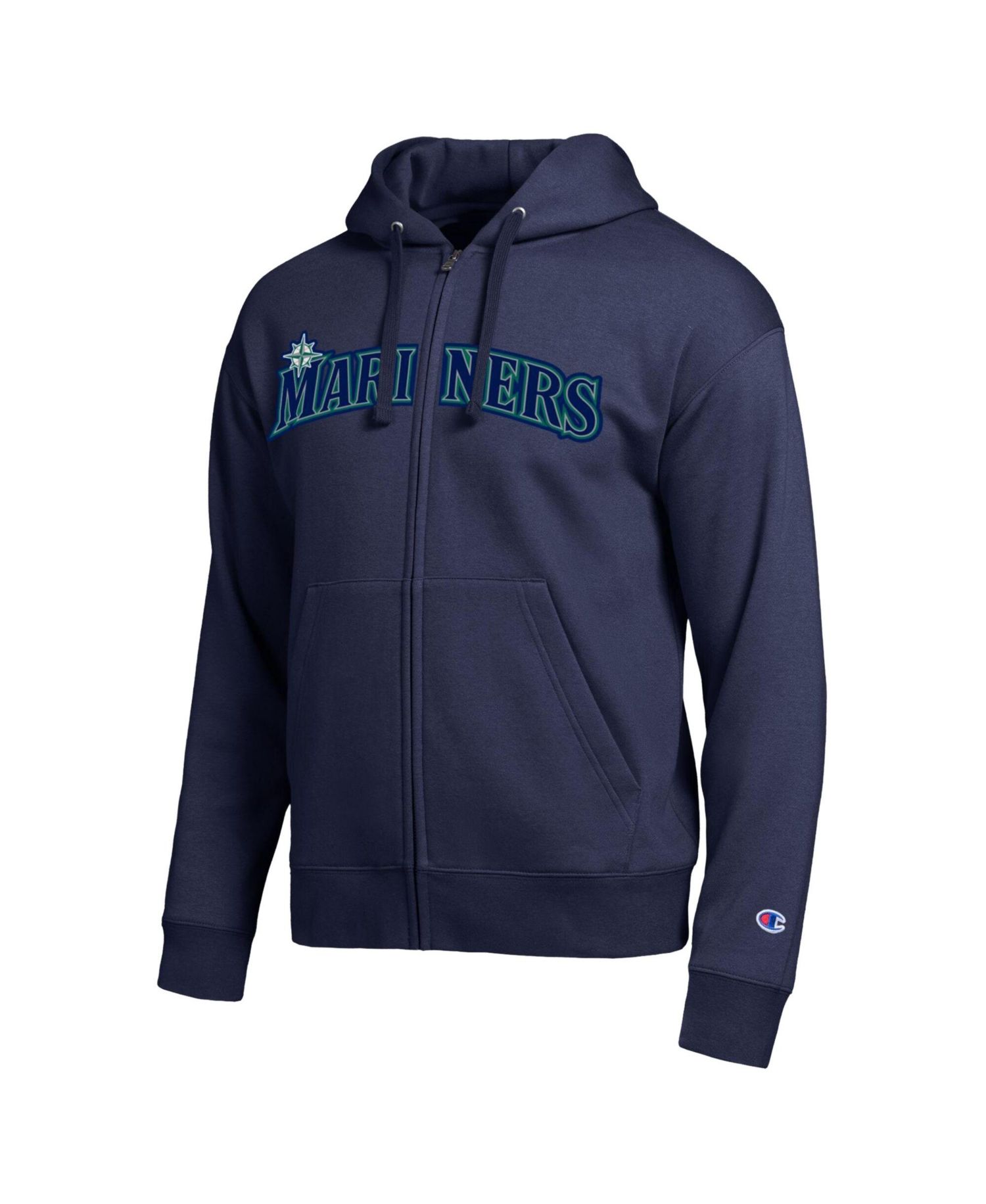 Men's Seattle Mariners Navy All-Star Wordmark Full-Zip Hoodie