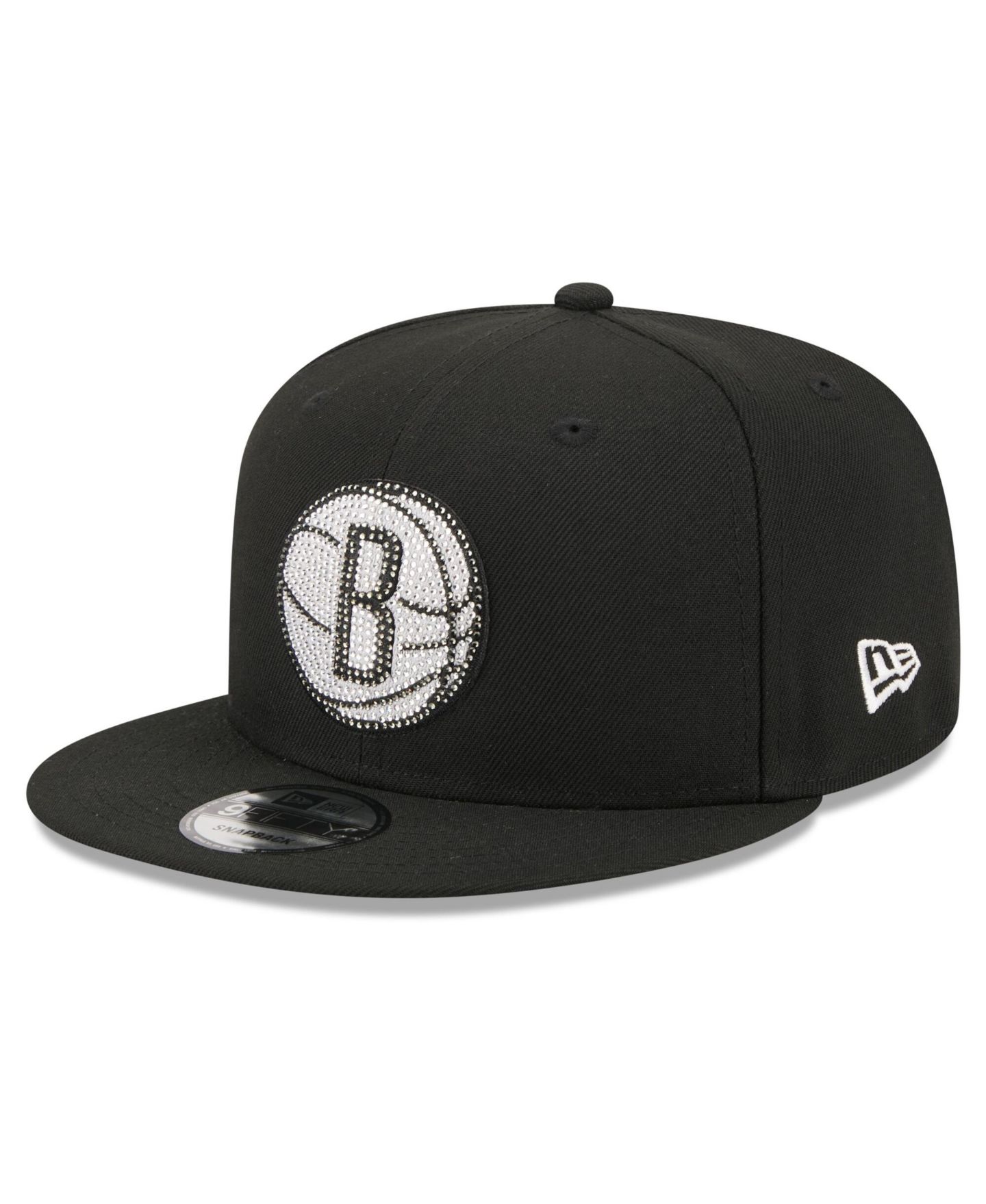 Мужская кепка New Era Black Brooklyn Nets 2026 NBA Draft Crystal 9FIFTY Snapback Hat — фото 1