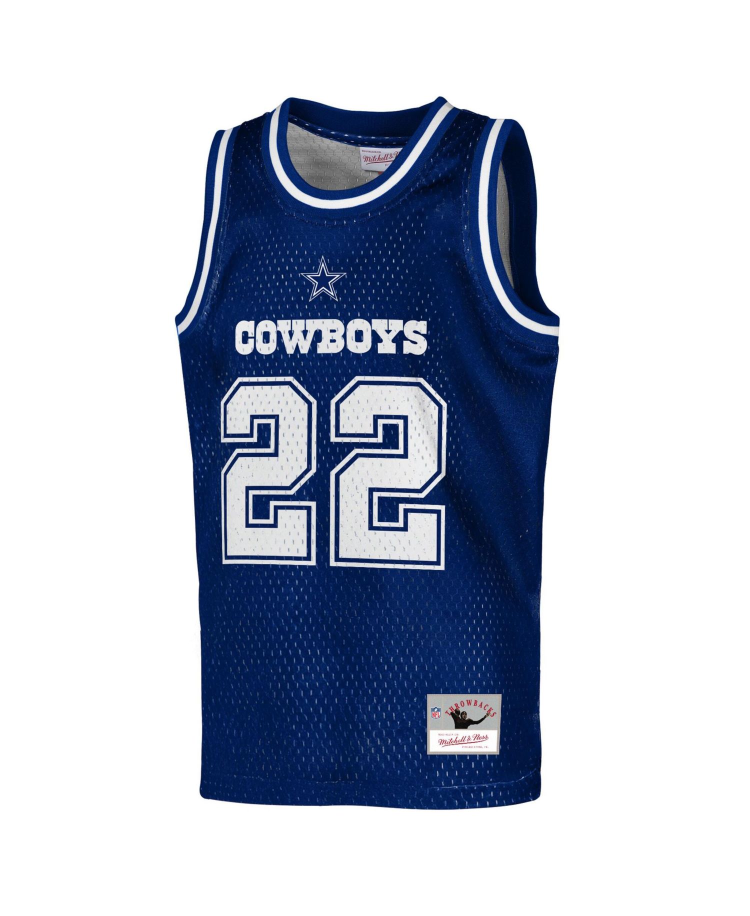 Big Boys and Girls Emmitt Smith Navy Dallas Cowboys Retired Player NFL Basketball Fashion Jersey