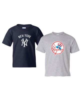 Big Boys and Girls Navy/Heather Gray New York Yankees Cooperstown 2-Pack T-Shirt Set