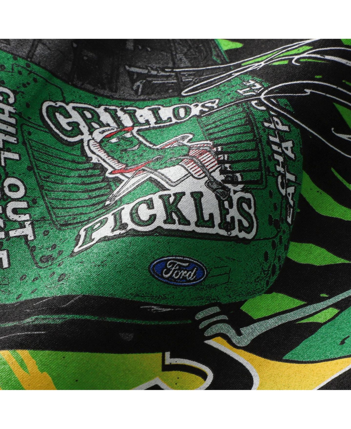 Мужская футболка Front Row Motorsports Black Todd Gilliland 34 Grillo's Pickles — фото 5