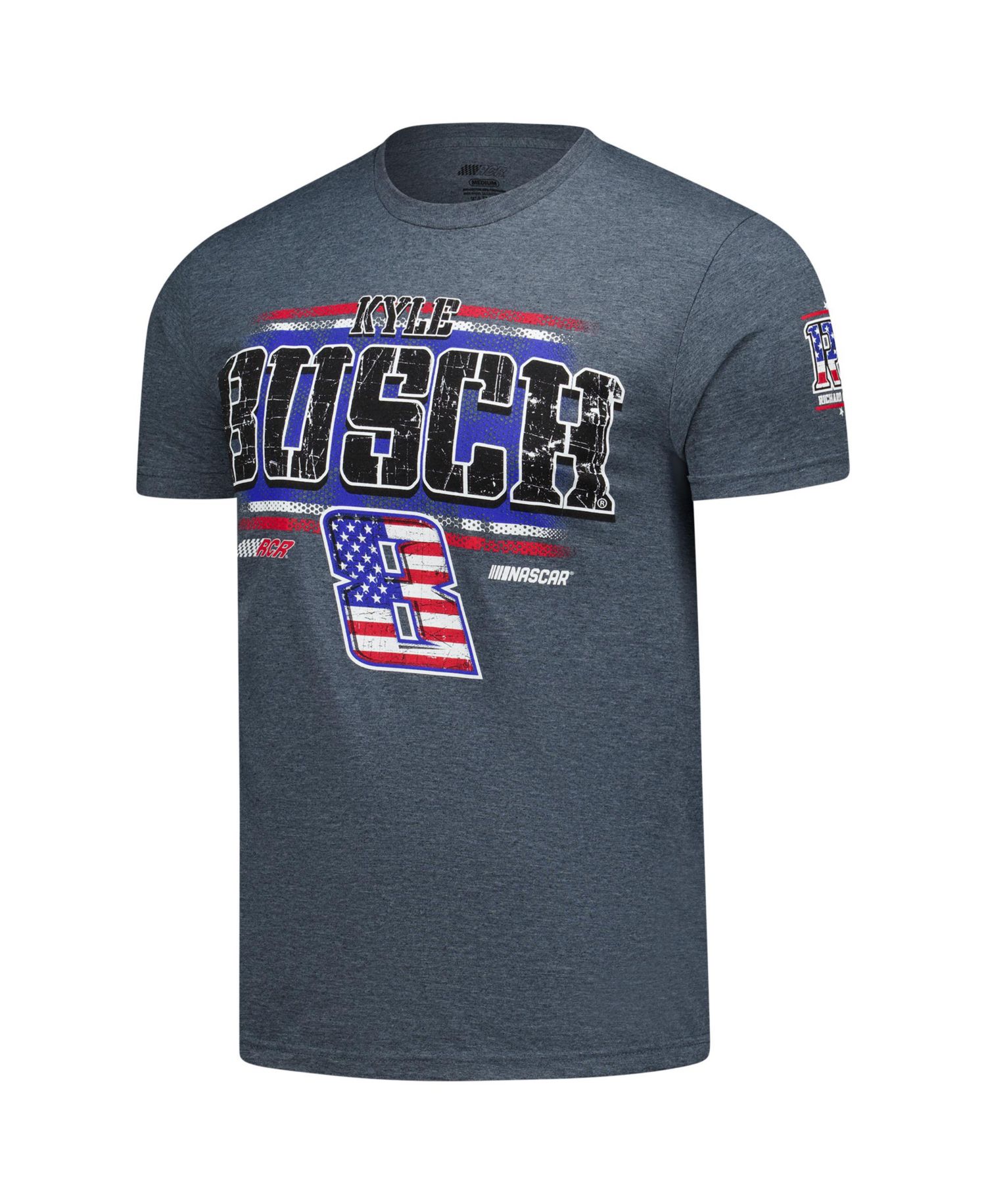 Men's Heather Gray Kyle Busch 3-Spot Lifestyle T-Shirt