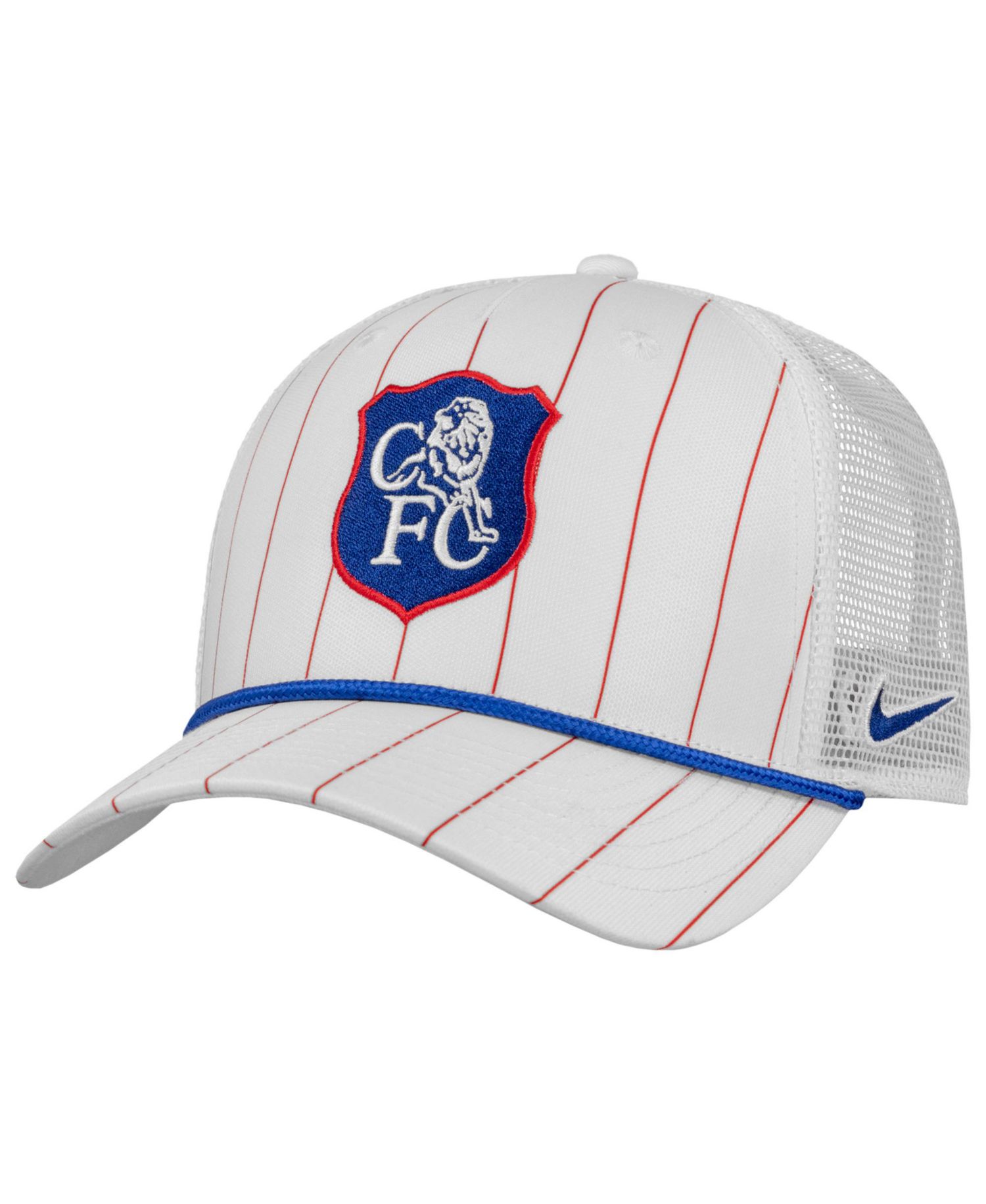 Men's White Chelsea Rise Rope Trucker A-Frame Adjustable Hat