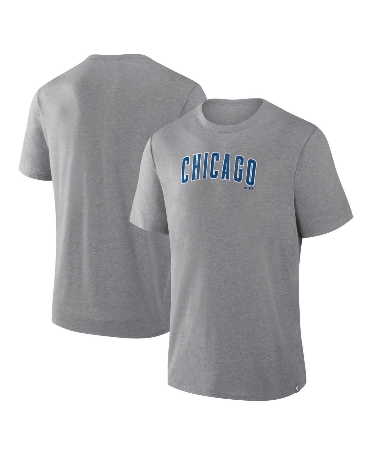Men's Heather Gray Chicago Cubs Play Tribute Tri-Blend T-Shirt
