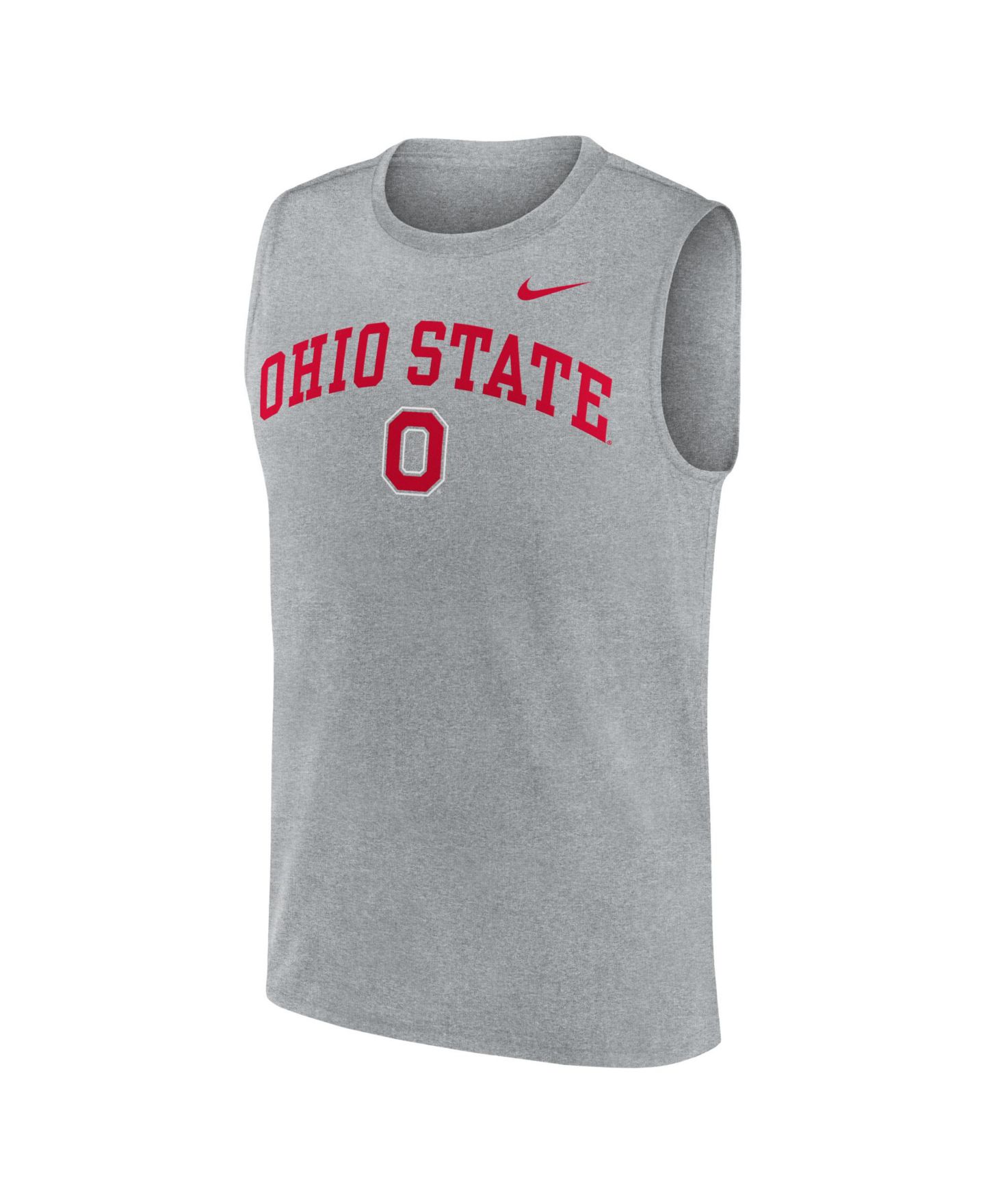 Мужской топ Nike Heather Gray Ohio State Buckeyes Primetime Legend Arch Dri-FIT Muscle — фото 2