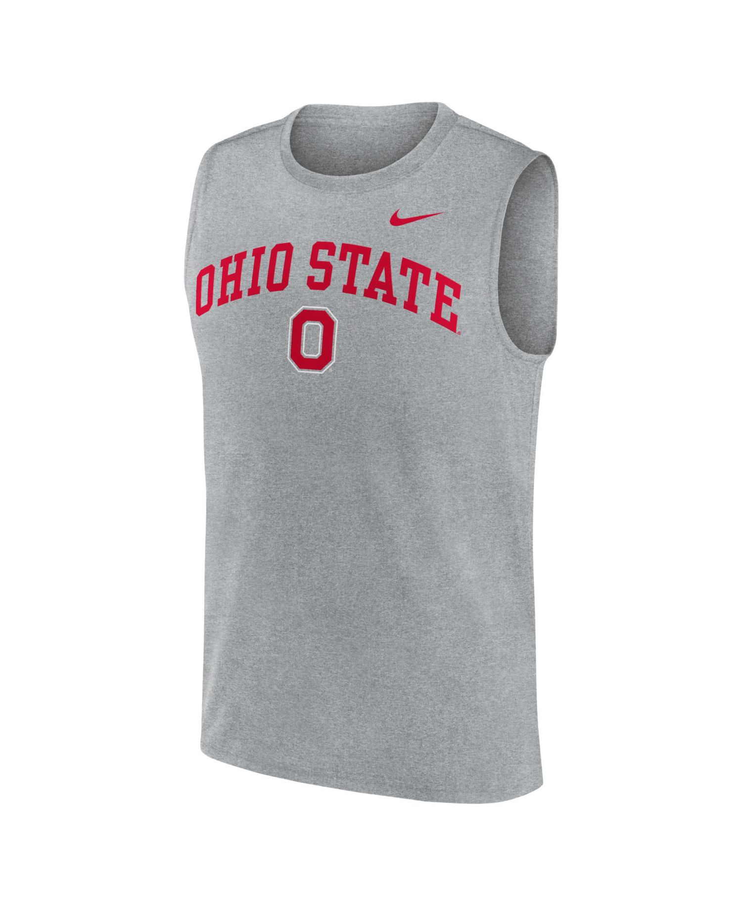 Men's Heather Gray Ohio State Buckeyes Primetime Legend Arch Dri-FIT Muscle Tank Top