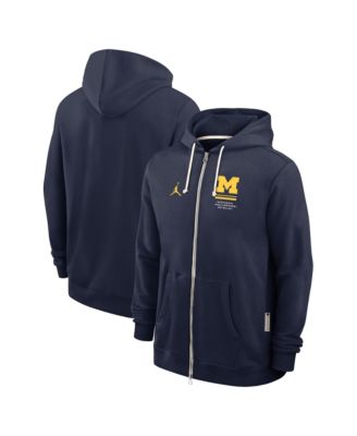 Men's Navy Michigan Wolverines 2026 Sideline Standard Issue Dri-FIT Full-Zip Hoodie