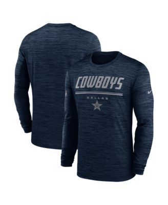 Men's Navy Dallas Cowboys Sideline Offensive Transition Velocity Dri-FIT Long Sleeve T-Shirt