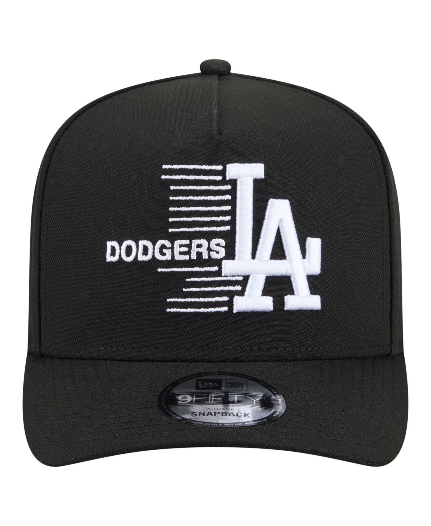 Men's Black Los Angeles Dodgers Motion A-Frame 9FIFTY Snapback Hat