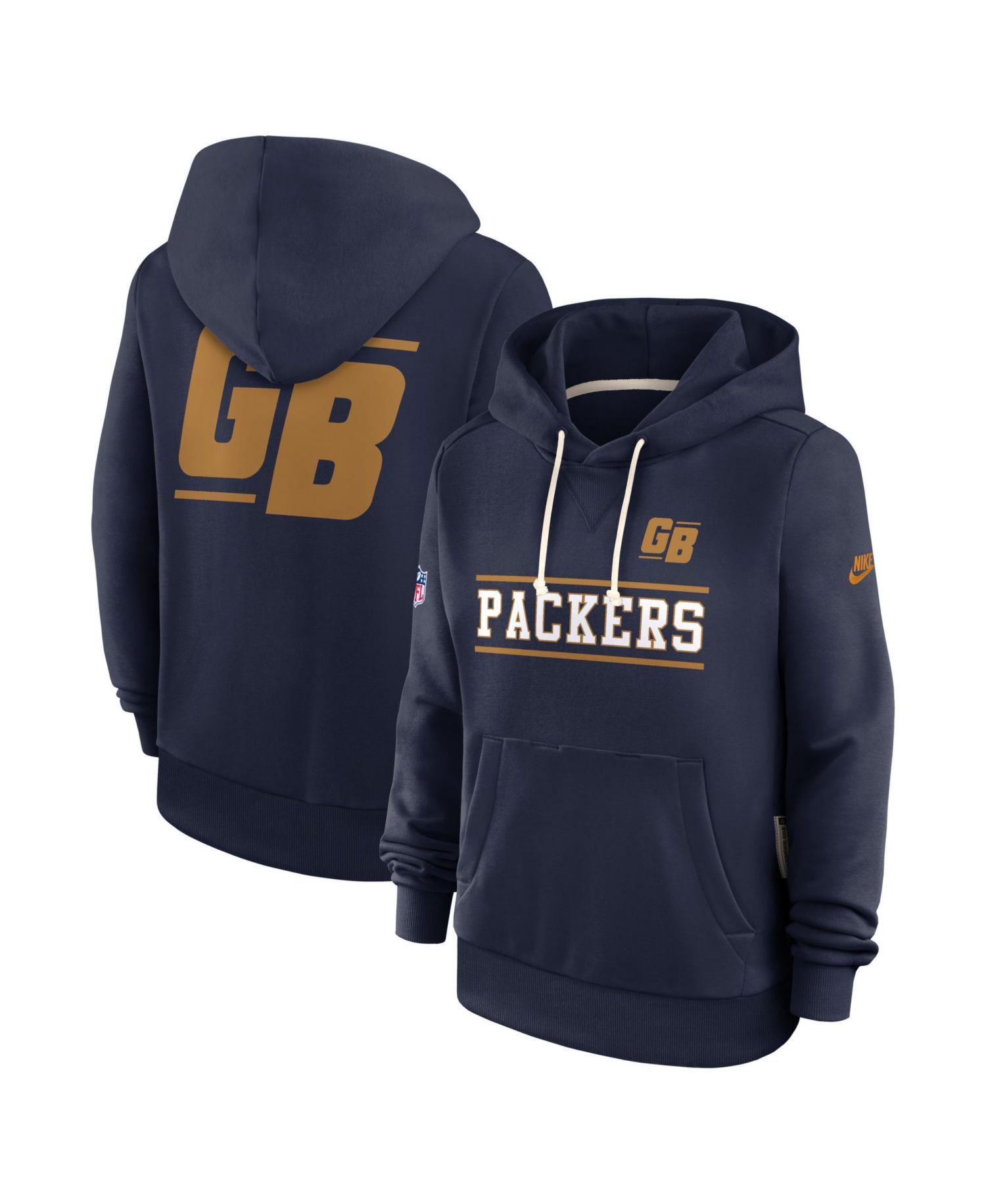 Women's Navy Green Bay Packers Sideline Standard Issue Alternate Dri-FIT Hoodie
