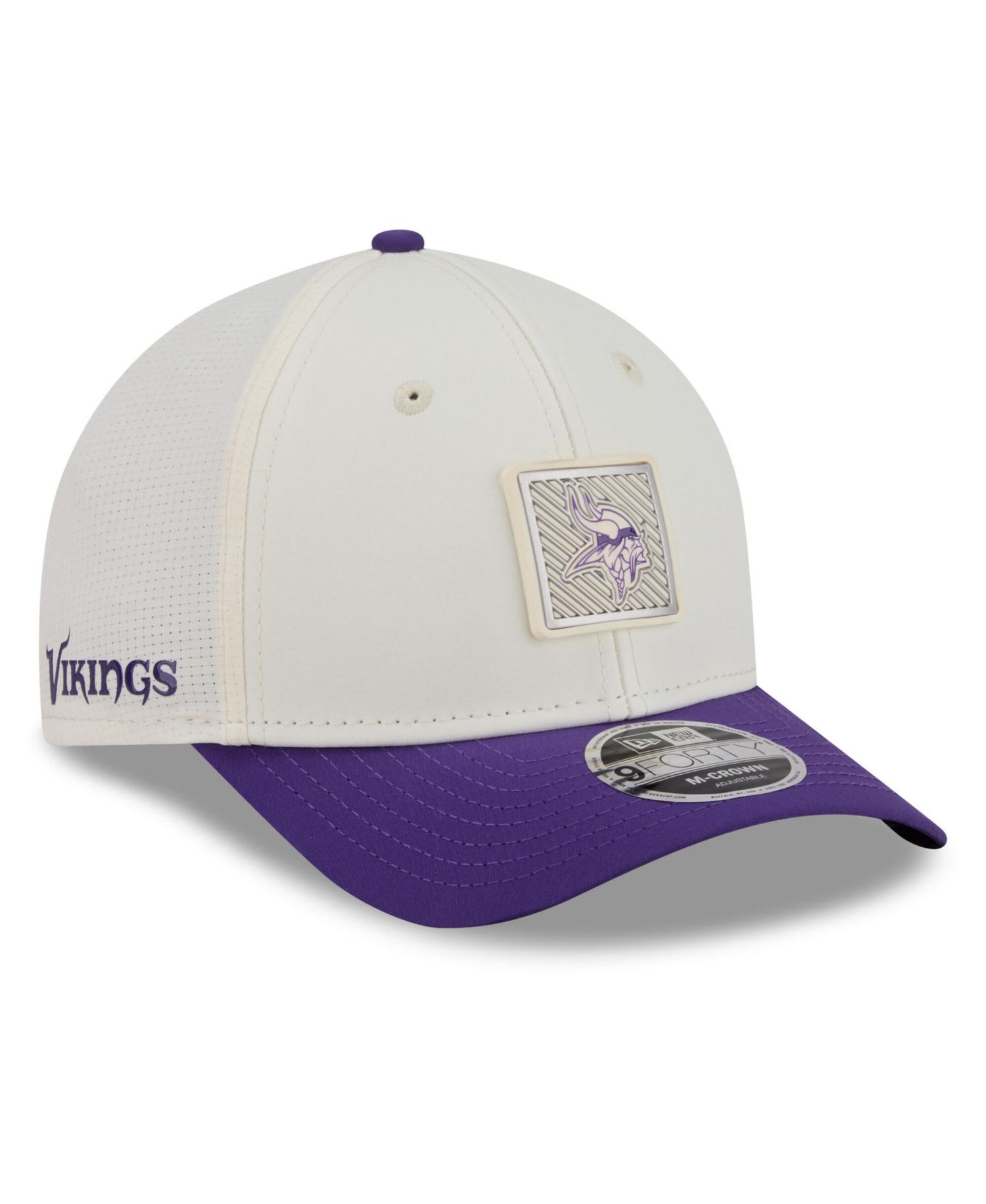 Men's Cream/Purple Minnesota Vikings 2026 NFL Training Camp 9FORTY Adjustable Hat