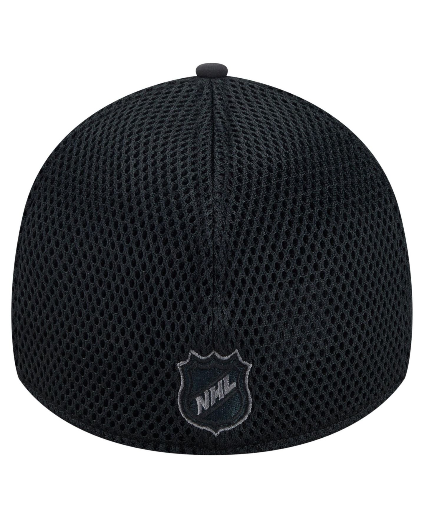 Мужской головной убор New Era Black Detroit Red Wings Blackout 39THIRTY Flex Fit Hat — фото 4