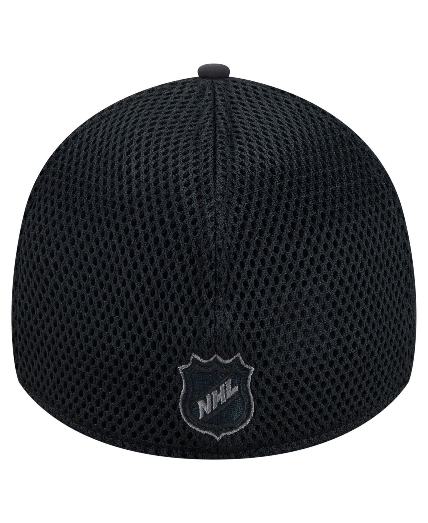 Men's Black Detroit Red Wings Blackout 39THIRTY Flex Fit Hat