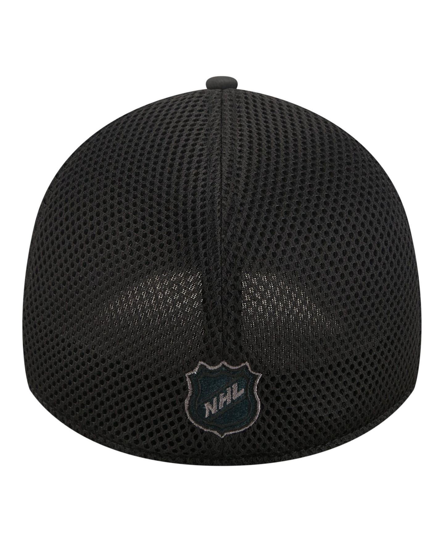 Мужской головной убор New Era Black Utah Mammoth Blackout 39THIRTY Flex Fit Hat — фото 4