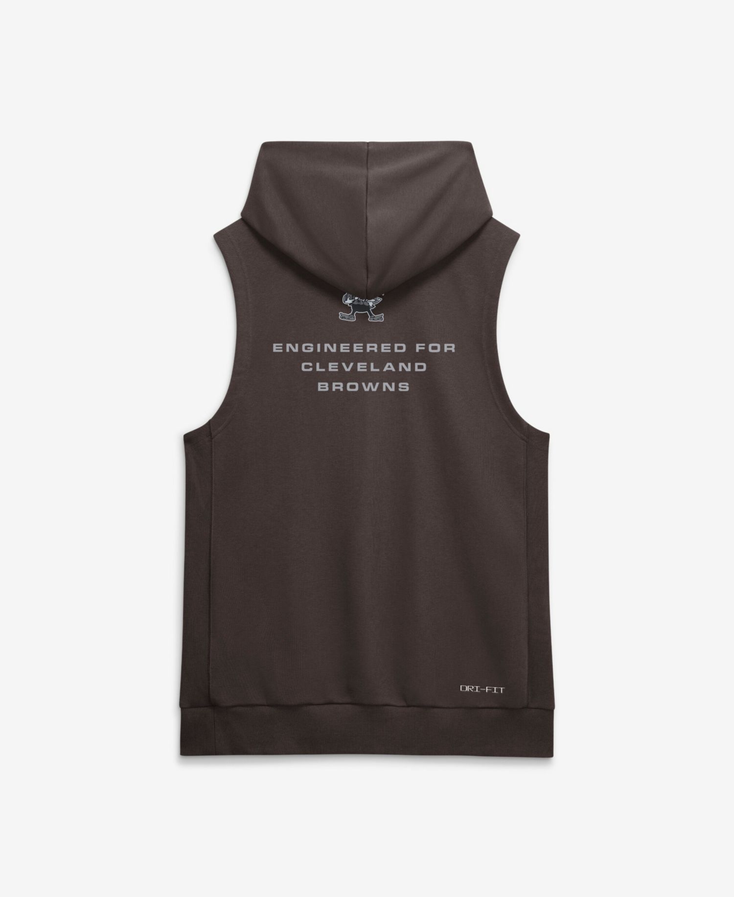 Men's Brown Cleveland Browns Sideline Standard Issue Dri-FIT Sleeveless Hoodie