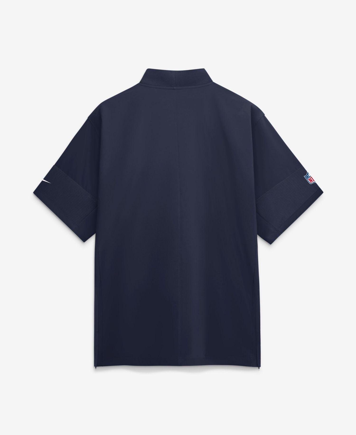 Men's Navy Dallas Cowboys Sideline Short Sleeve Quarter-Zip Coaches Jacket