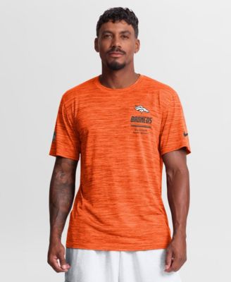 Men's Orange Denver Broncos Sideline Double Covered Dri-FIT Velocity T-Shirt