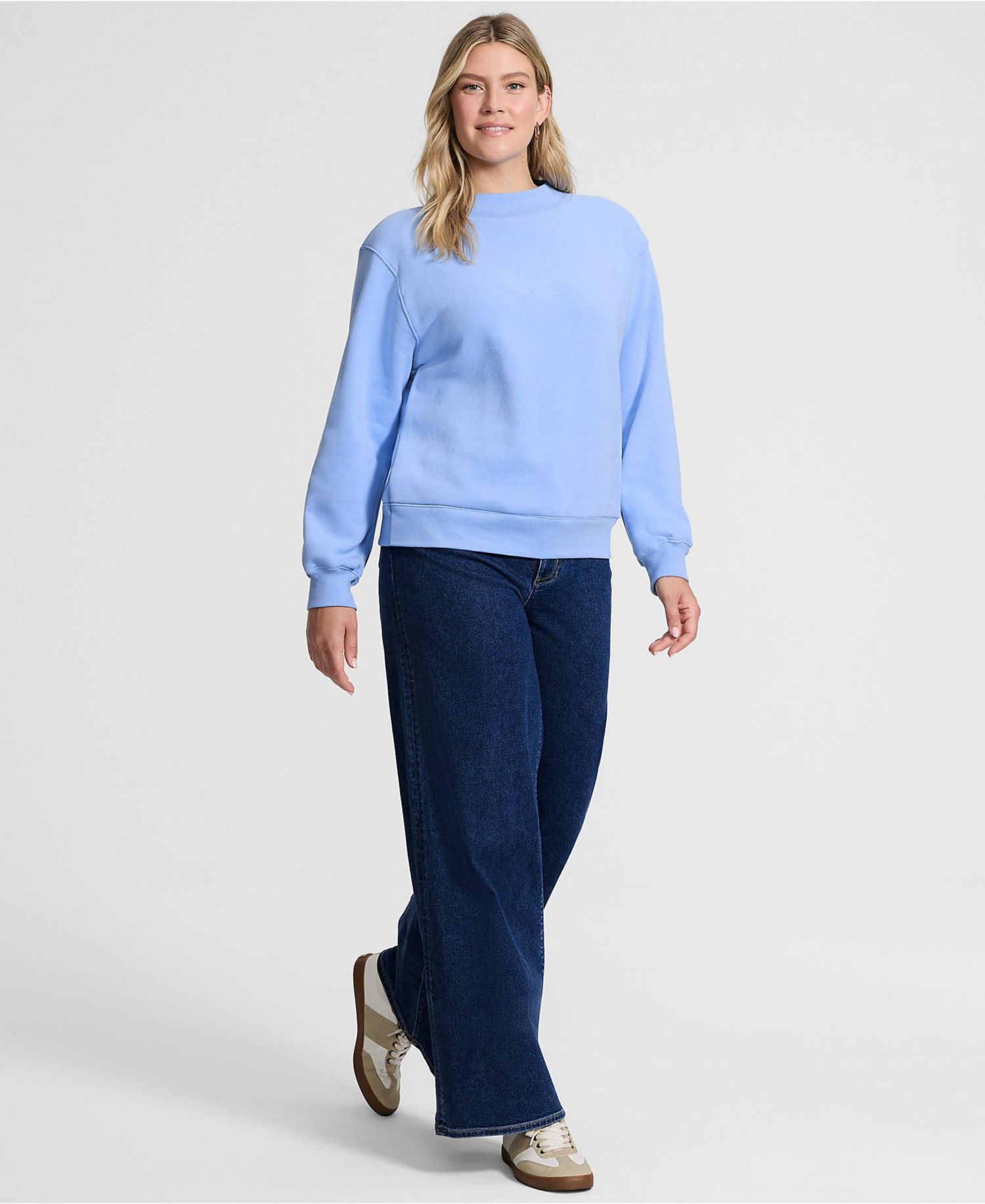Женская толстовка Serious Sweats с длинным рукавом и имитацией шеи