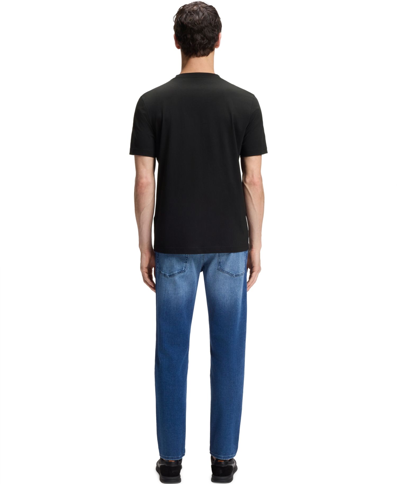 Men's Cotton Regular-Fit Logo Print T-Shirt