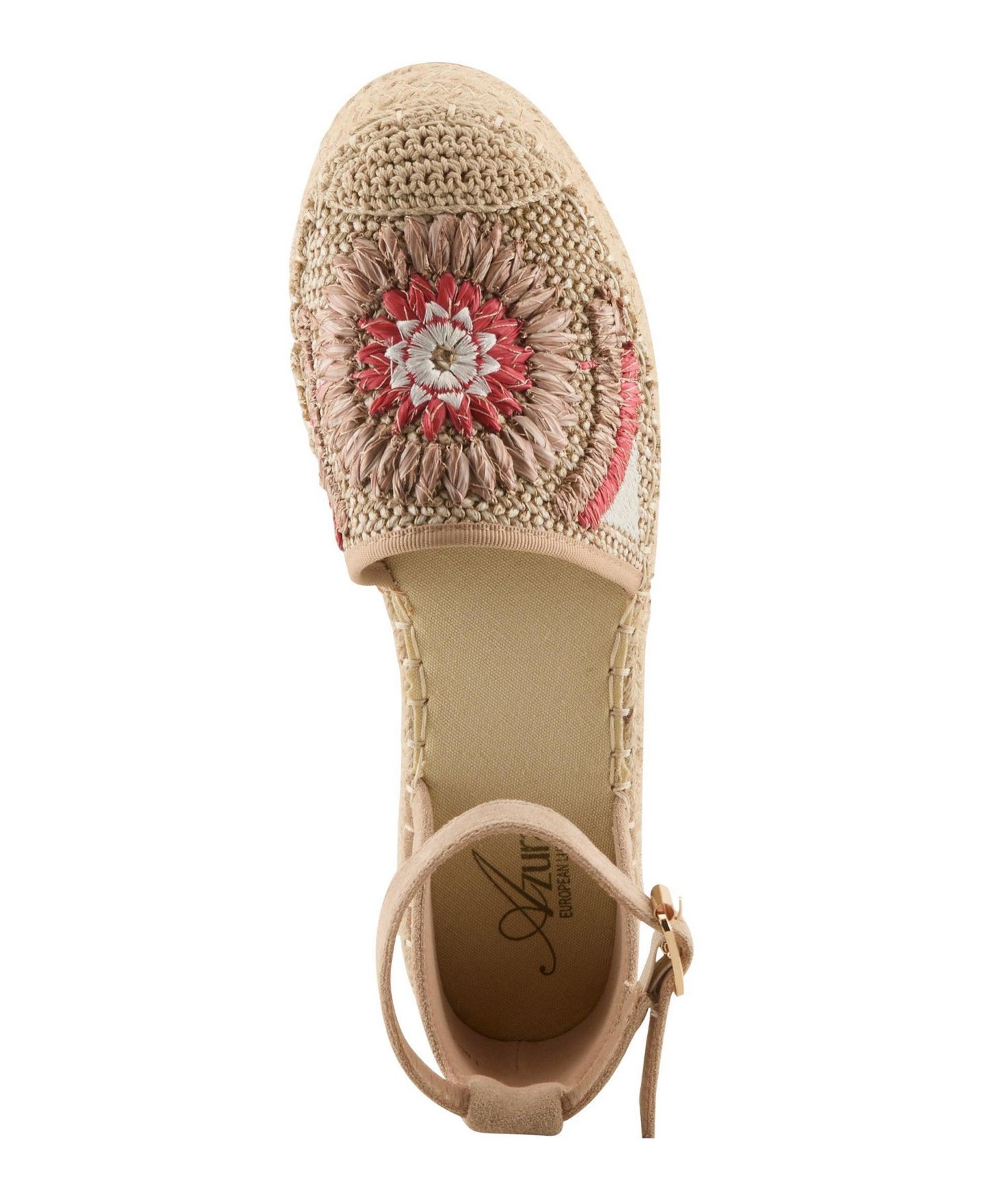 Женские сандалии Azura Endlessluv Espadrille Flatform with Cork Sole, цвет: Бежевый разноцветный — фото 3