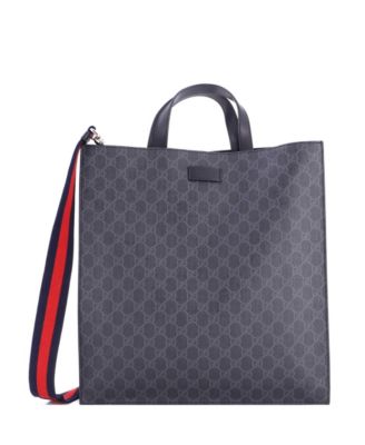 Tall Convertible Soft Open Tote GG Coated Canvas