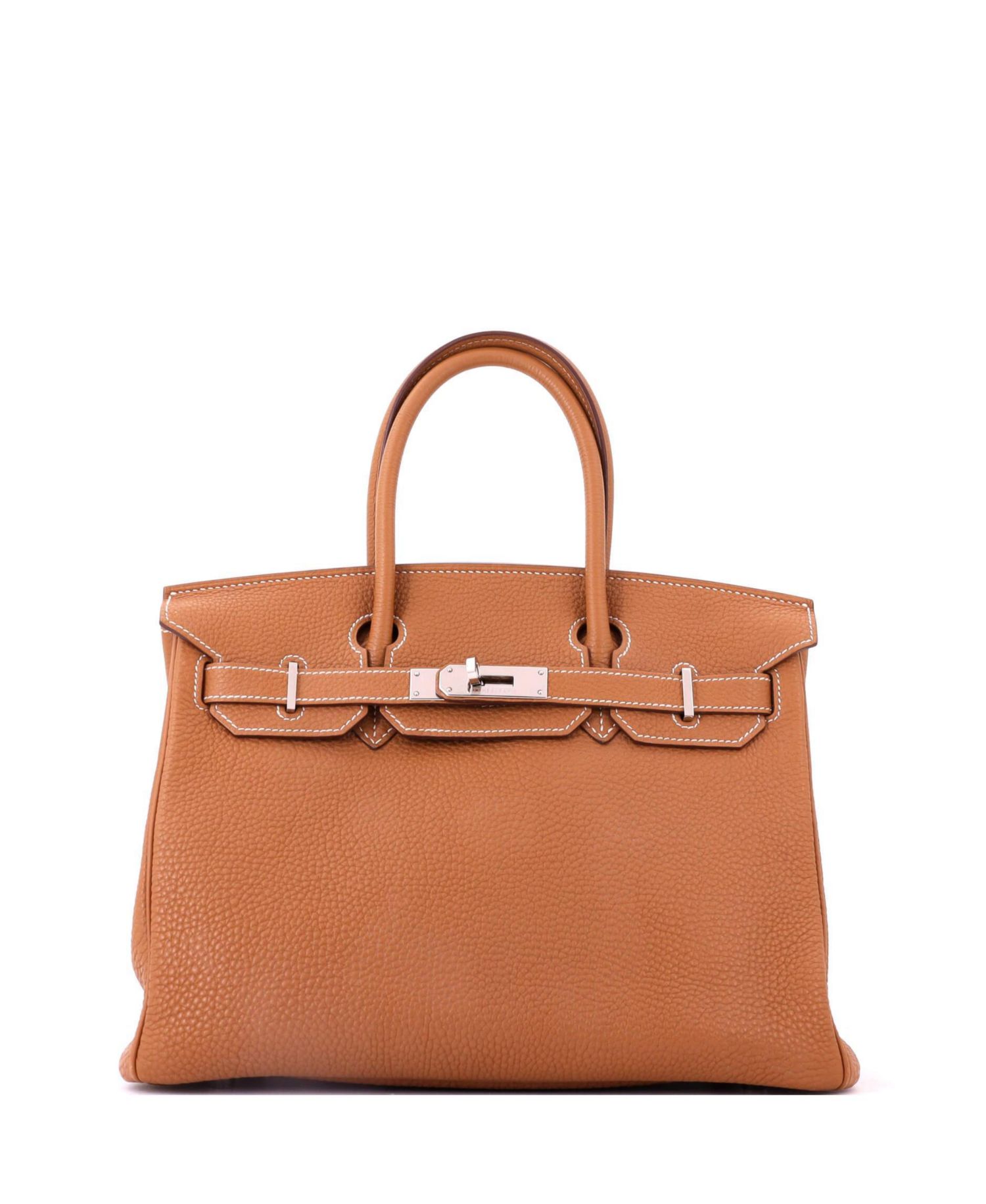 Birkin 30 Handbag Brown Togo with Palladium Hardware