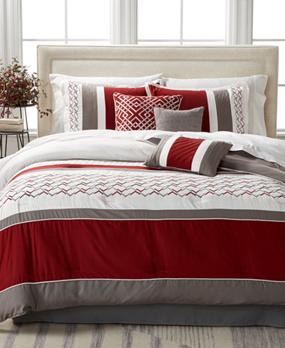 Fletcher Red 7-Pc. Comforter Sets