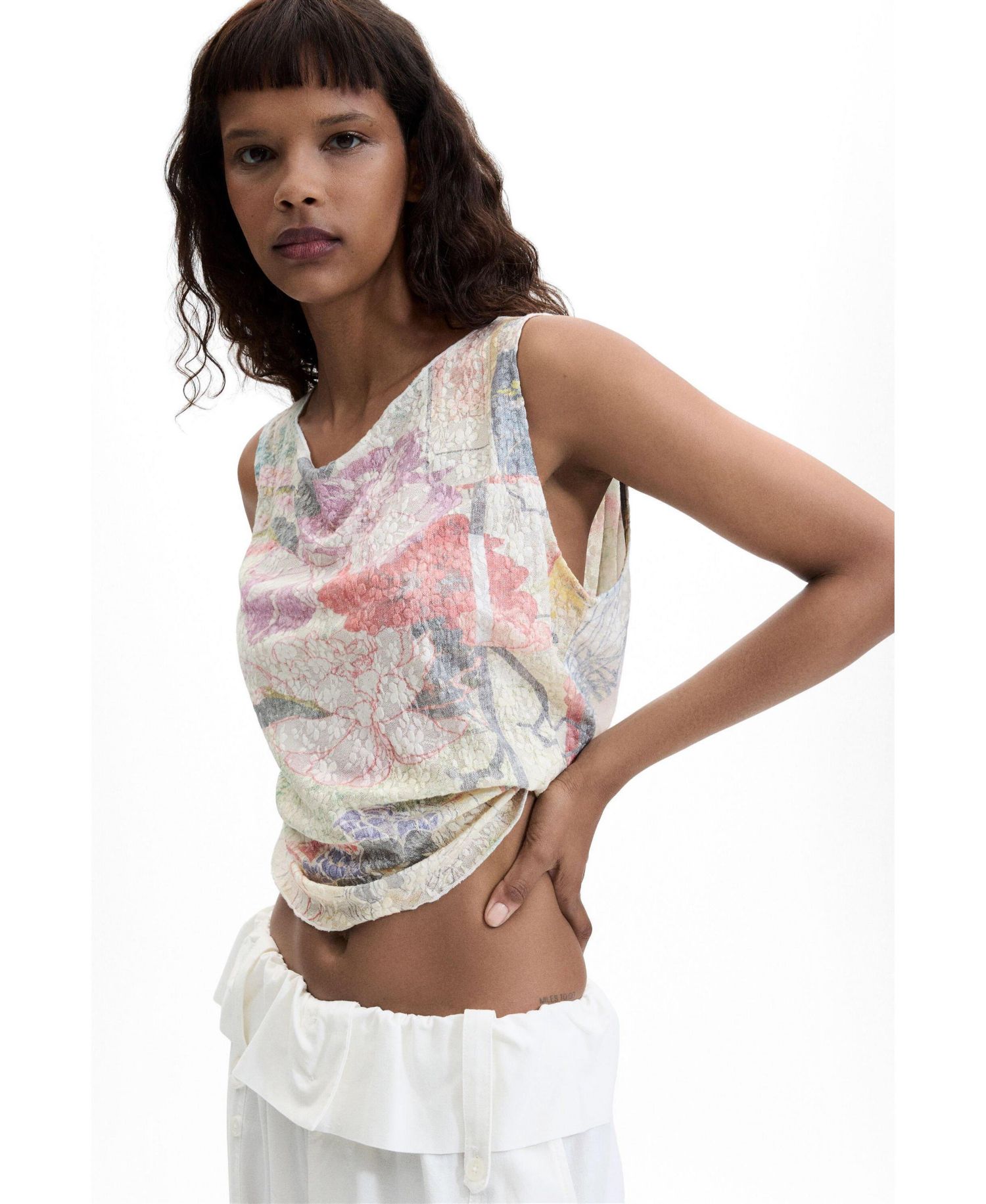 Women's Printed sleeveless t-shirt