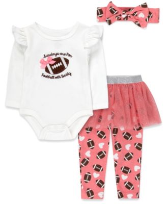 Baby Girls' Long-Sleeve Bodysuit, Leggings and Headband, 3-Piece Set