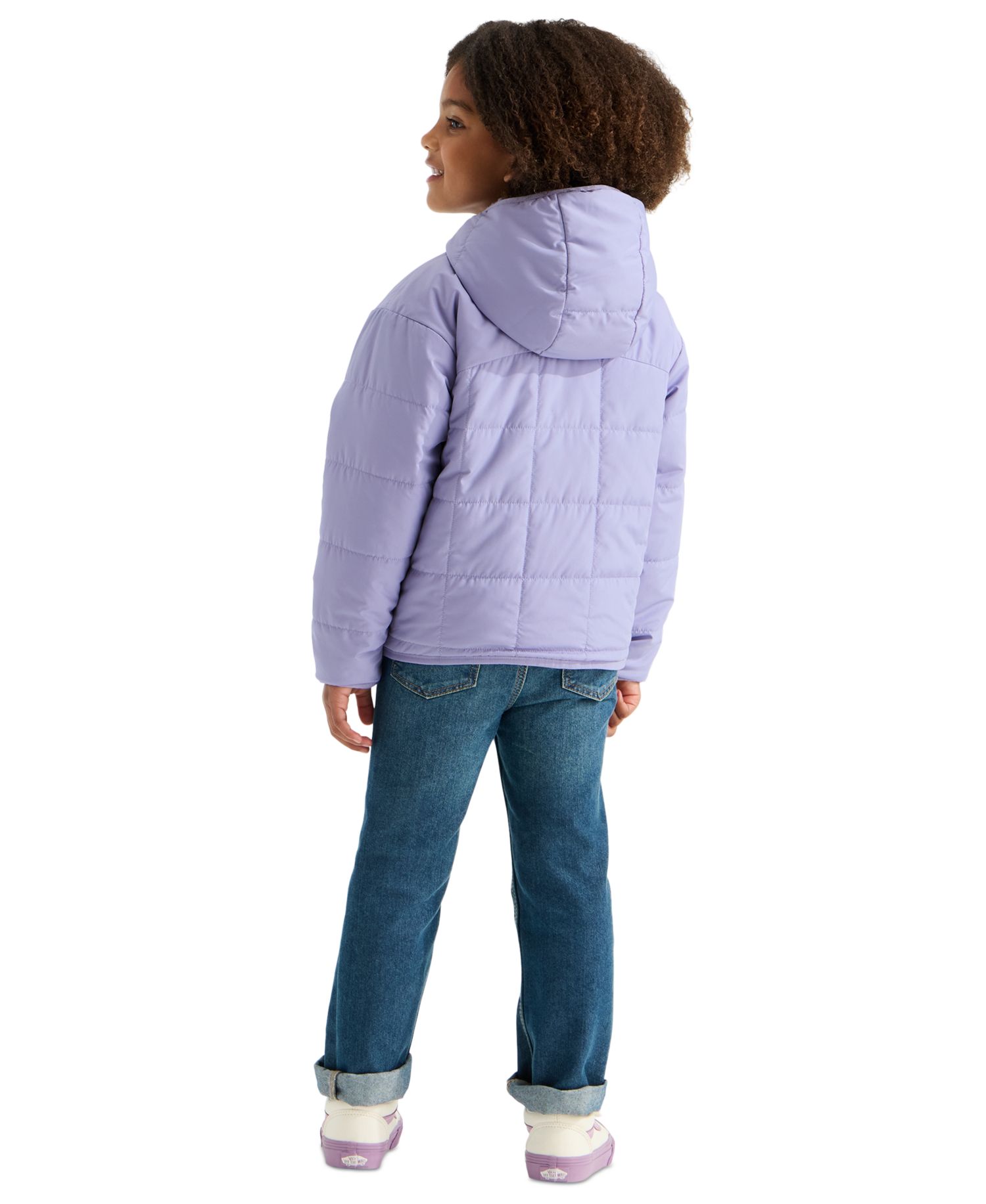 Girls' 2T-7 Reversible Shasta Full-Zip Hooded Jacket