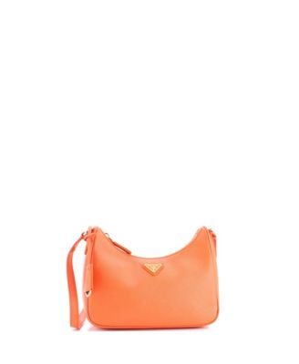 Mini Re-Edition Hobo Saffiano Leather