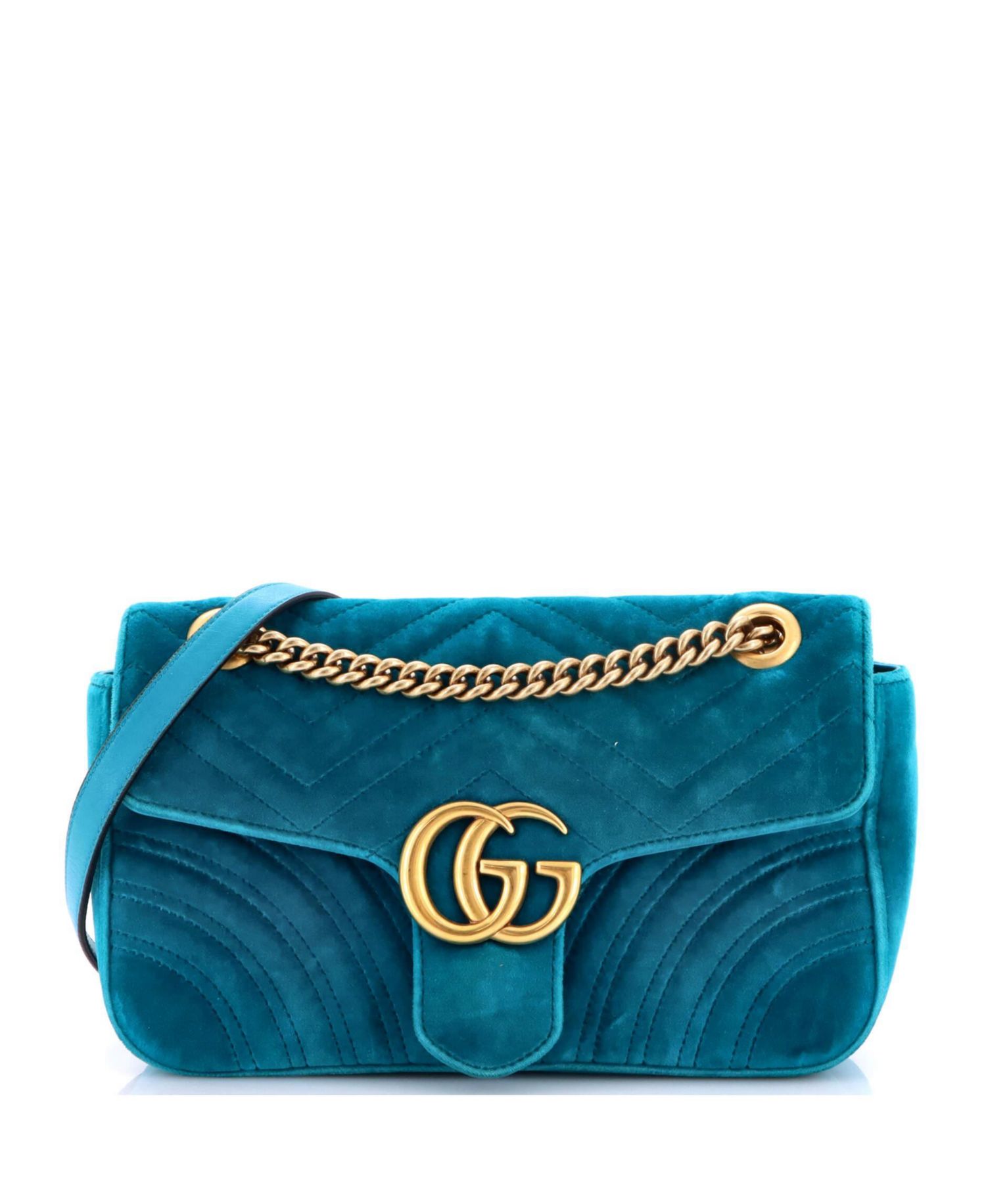 Small GG Marmont Flap Bag Matelasse Velvet