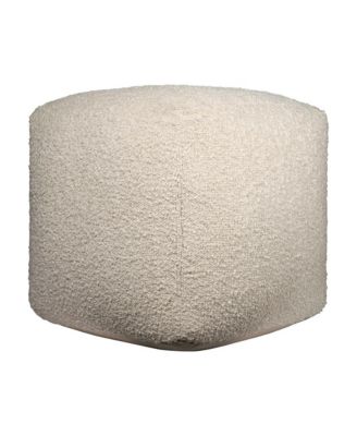 18" Polyester Cube Outdoor Pouf Ottoman