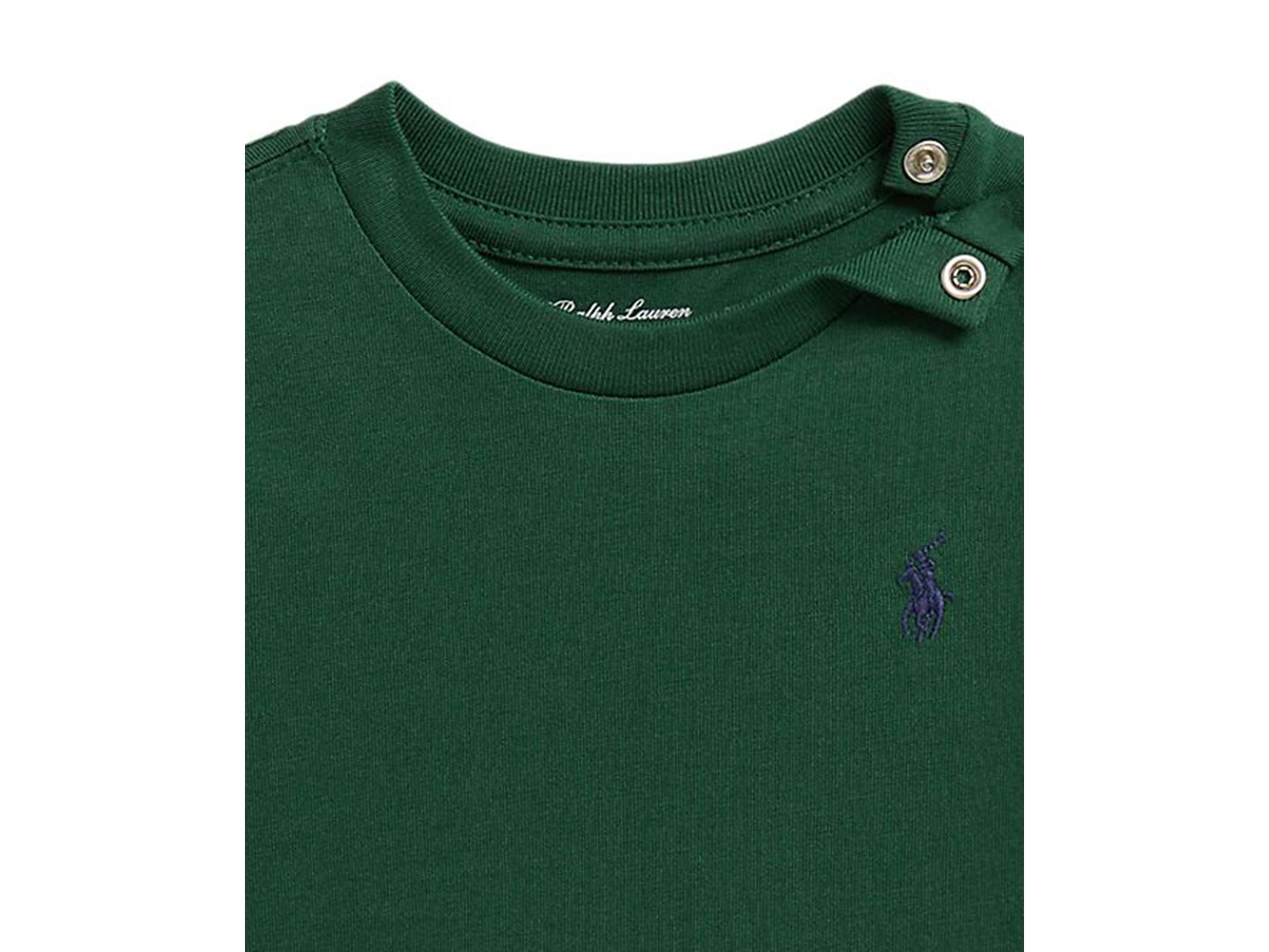 Футболки Polo Ralph Lauren Cotton Jersey Long-Sleeve T-Shirts для мальчиков-малышей, цвет: Зелёный — фото 3
