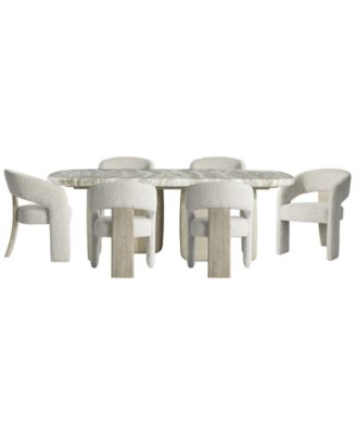 Arcadia 7-Piece Faux Stone Dining Set