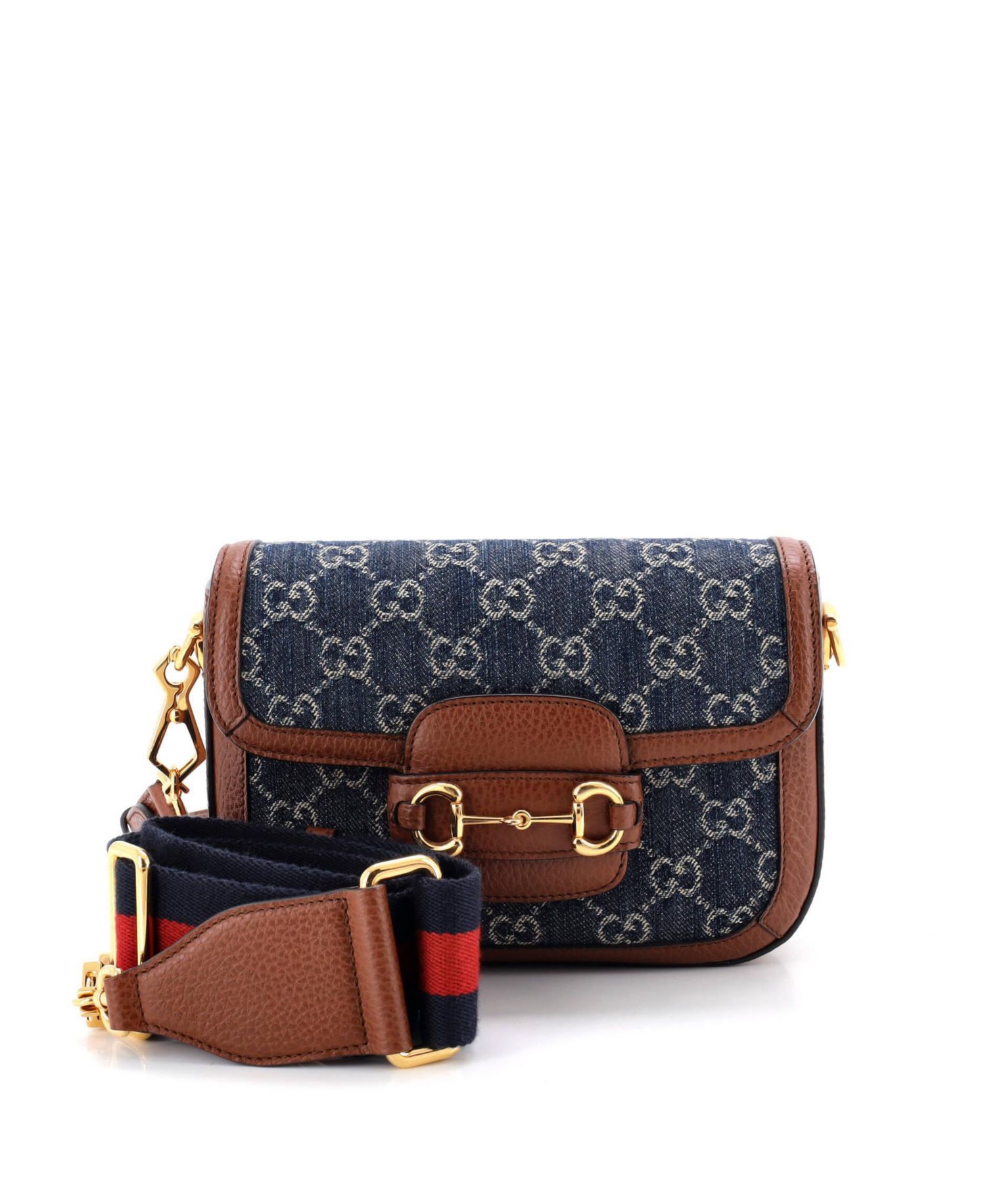 Mini Horsebit 1955 Shoulder Bag GG Denim
