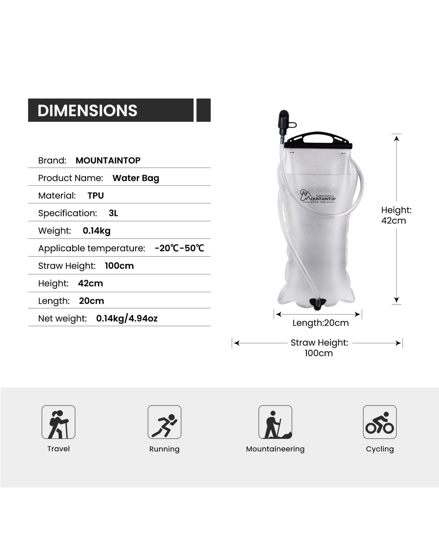 80 Liter Internal Frame Backpack for Man and Women Backpacking Hiking Backpack