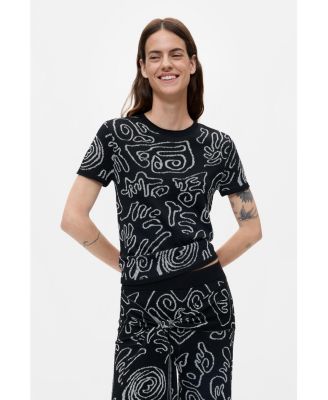 Women's Jacquard Knit T-shirt