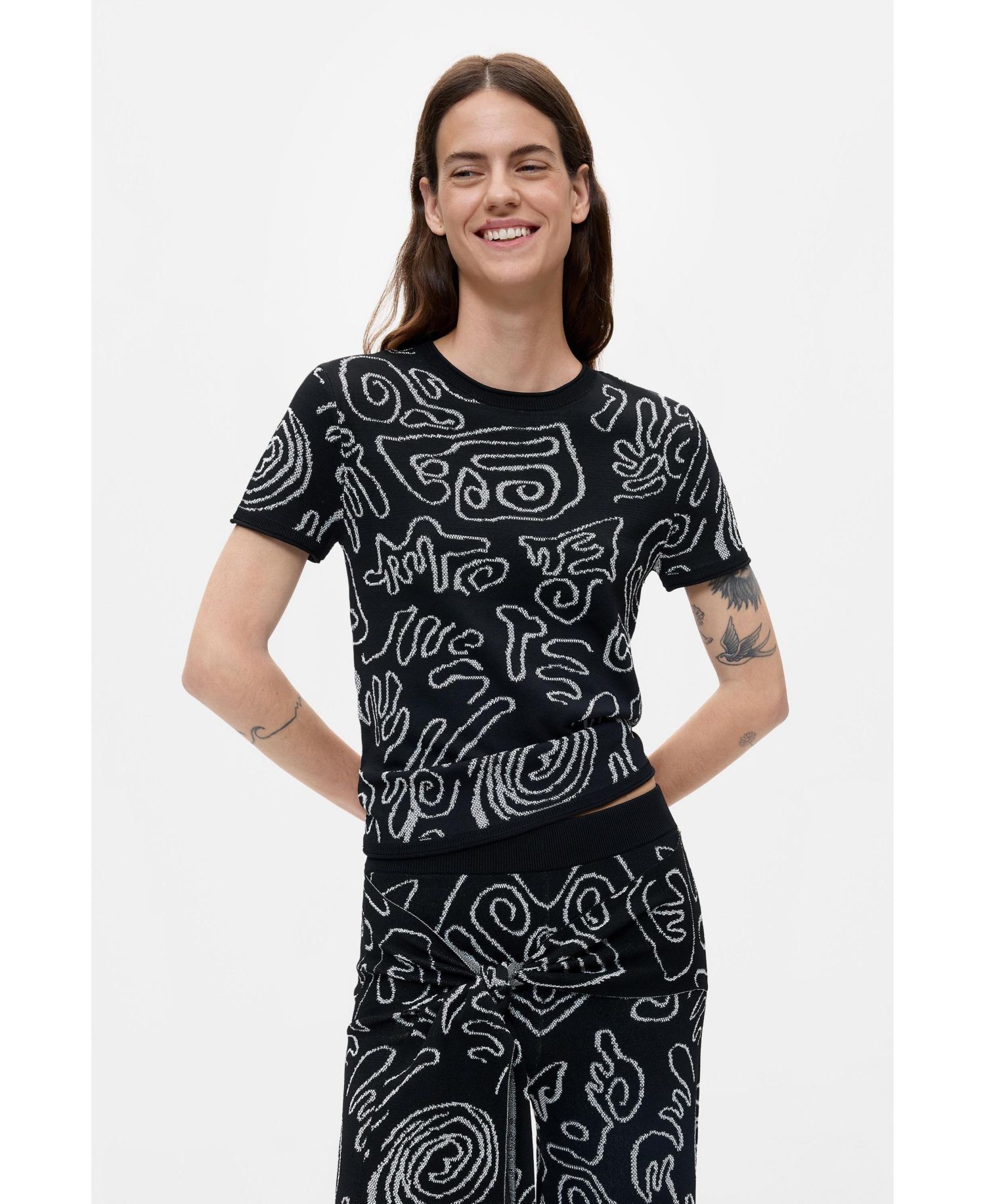 Women's Jacquard Knit T-shirt