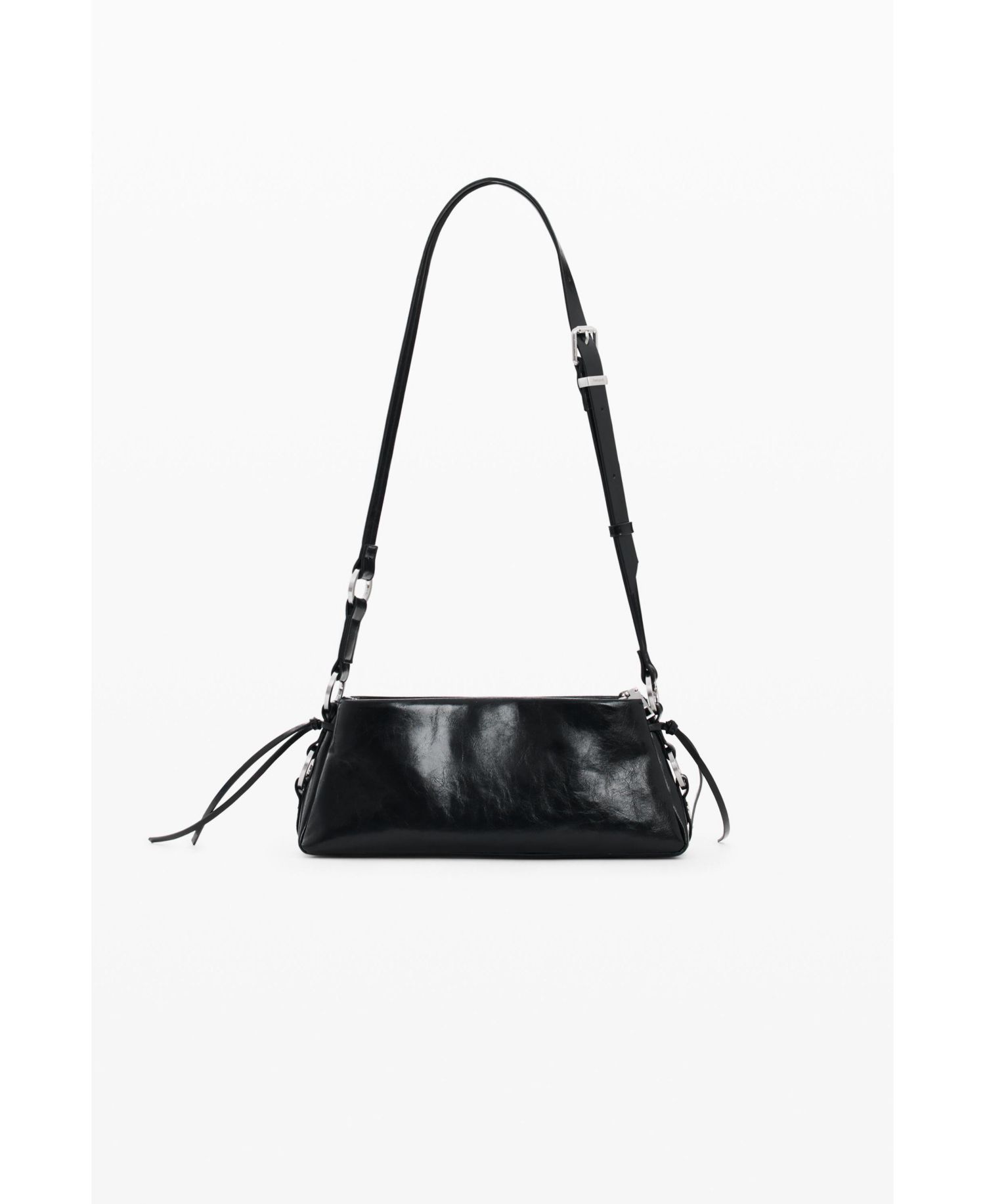 Medium Faux Leather Charm Bag