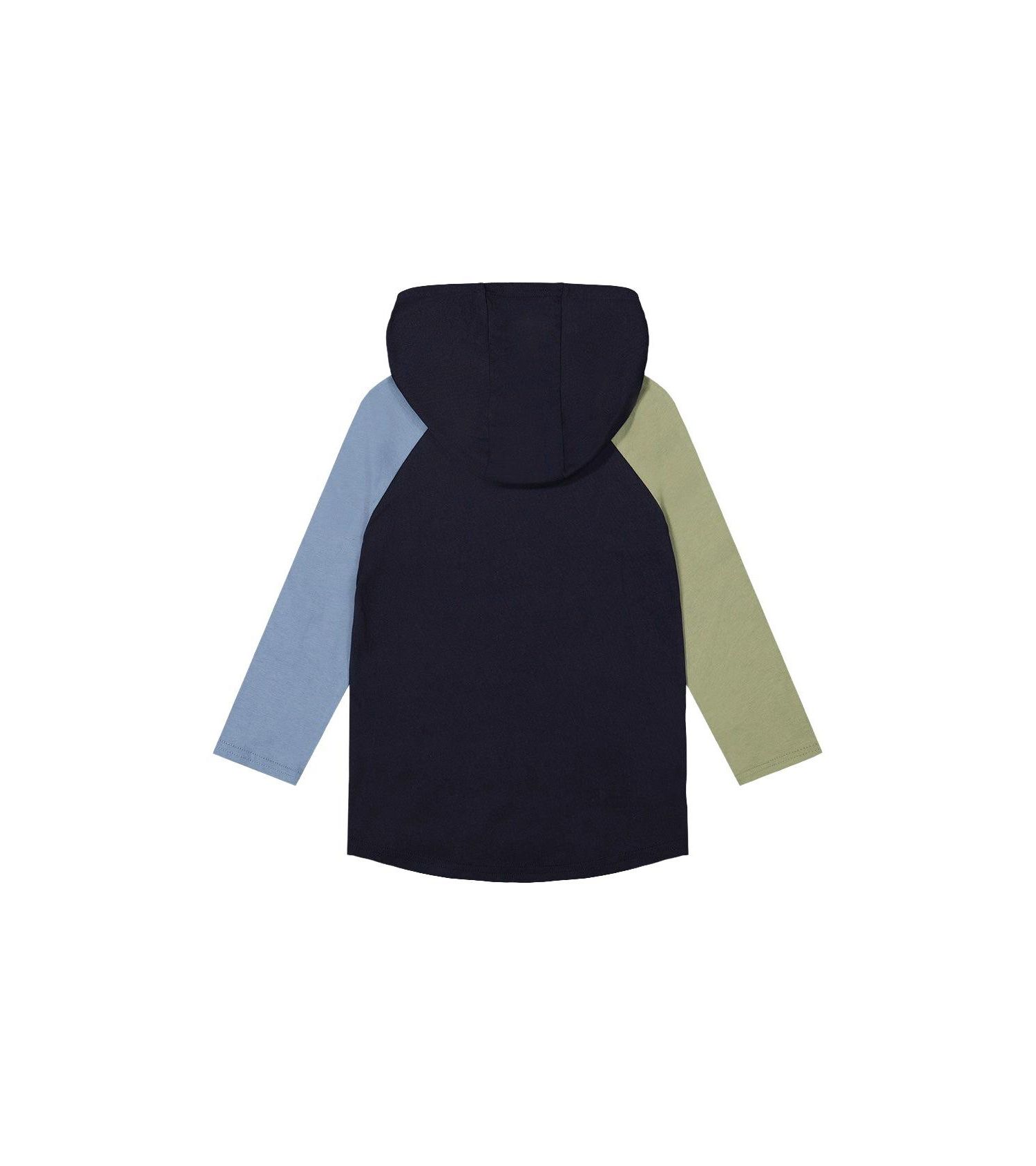 Little Boys 6- 12 Raglan Hooded T-Shirt