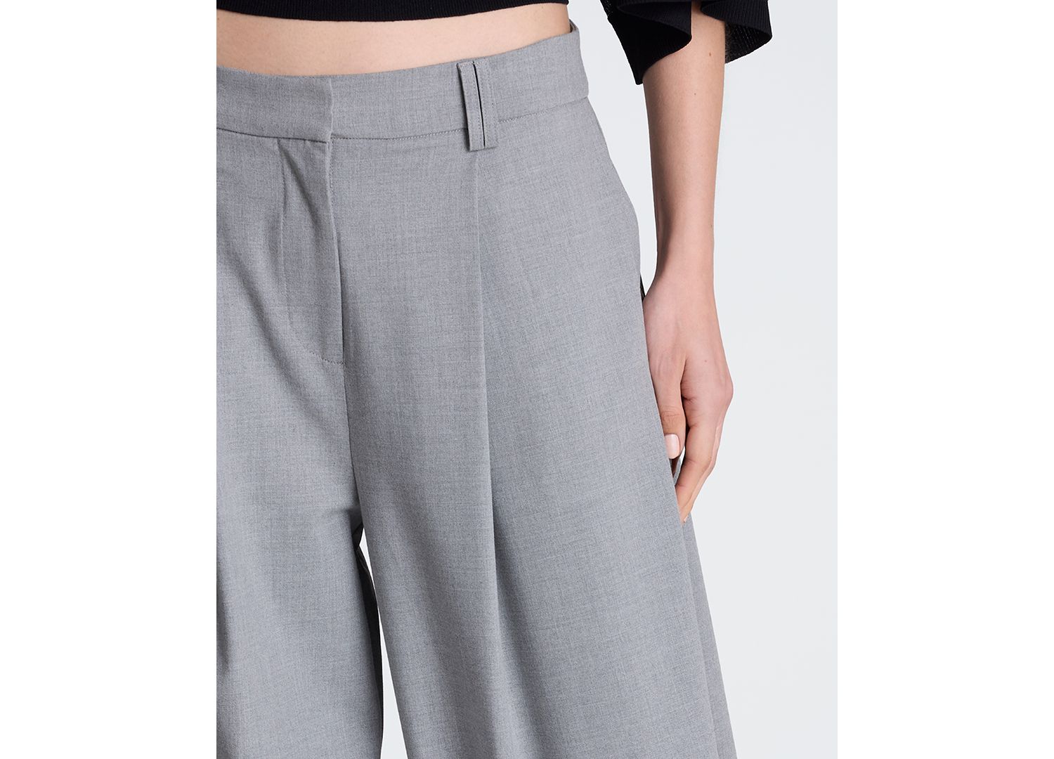 Women's High-Rise Accordion Side-Pleat Wide-Leg Pants