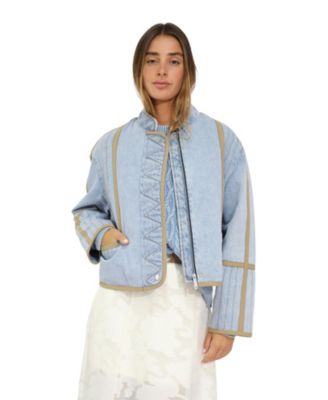Women's Free And Forward Quilted Denim Jacket