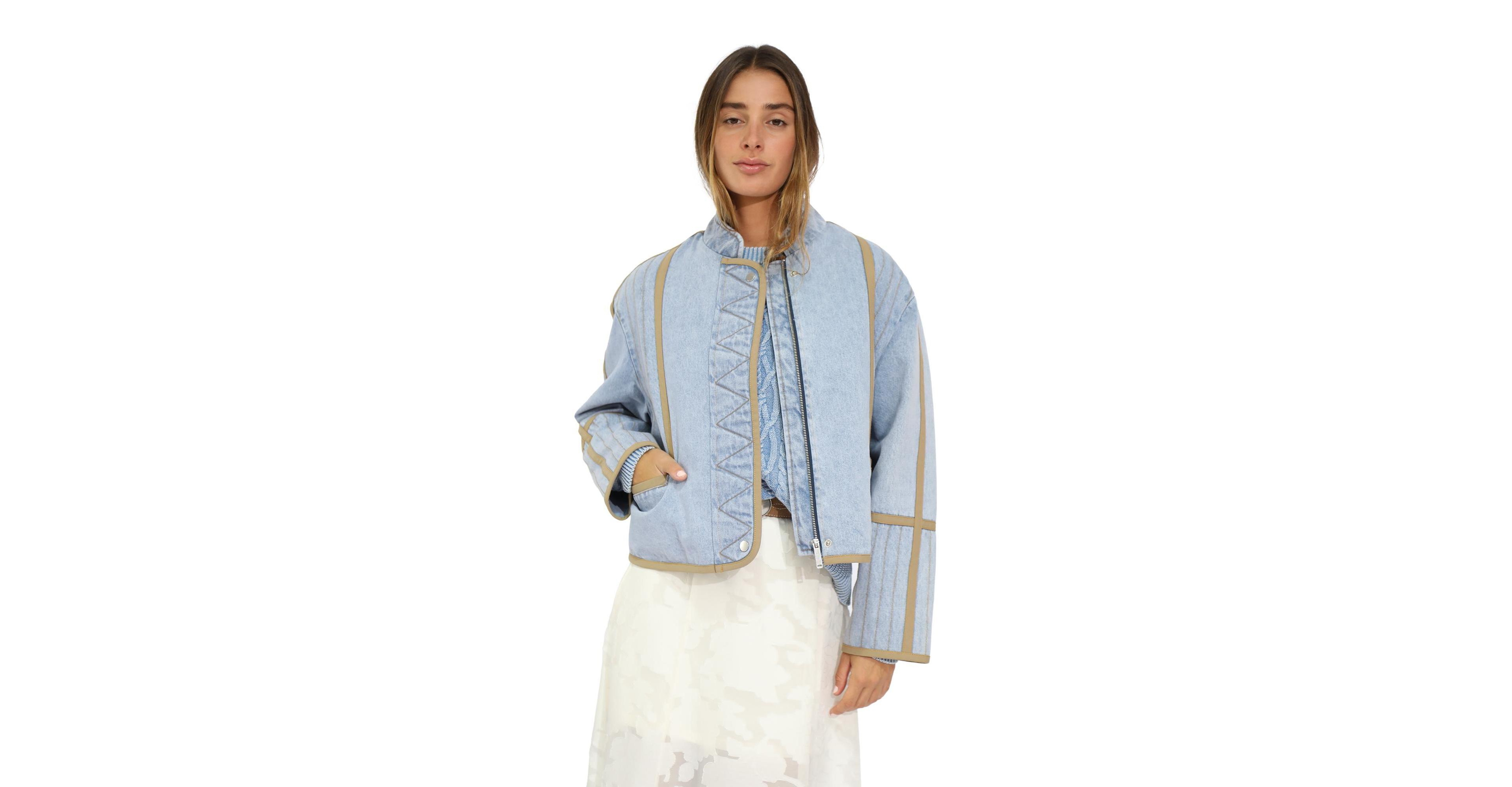 Belle & Bloom Women's Free And Forward Quilted Denim Jacket