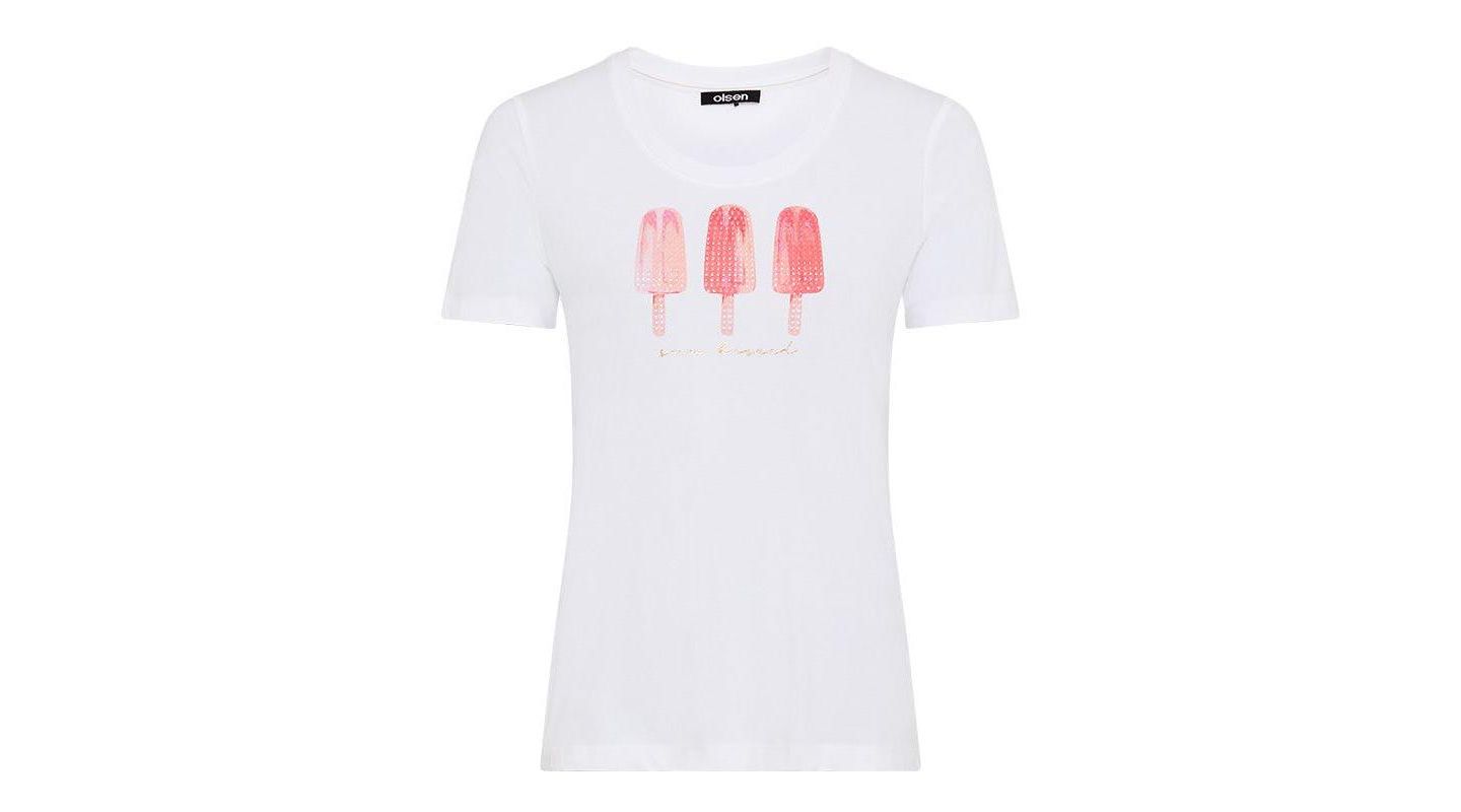Женская футболка Olsen Ice Pop Print, цвет: Белый — фото 3