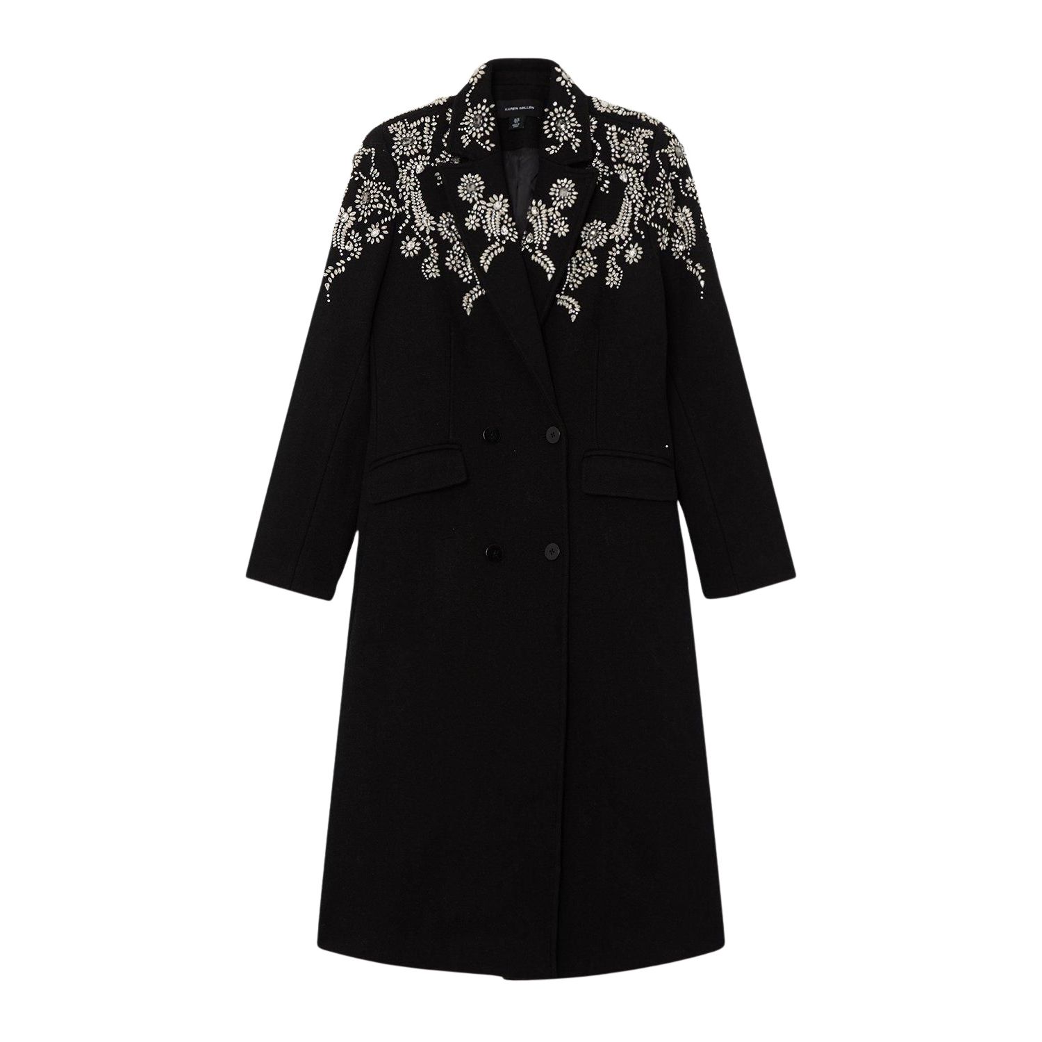 Women's Tailored Wool Double Breasted Midi Coat