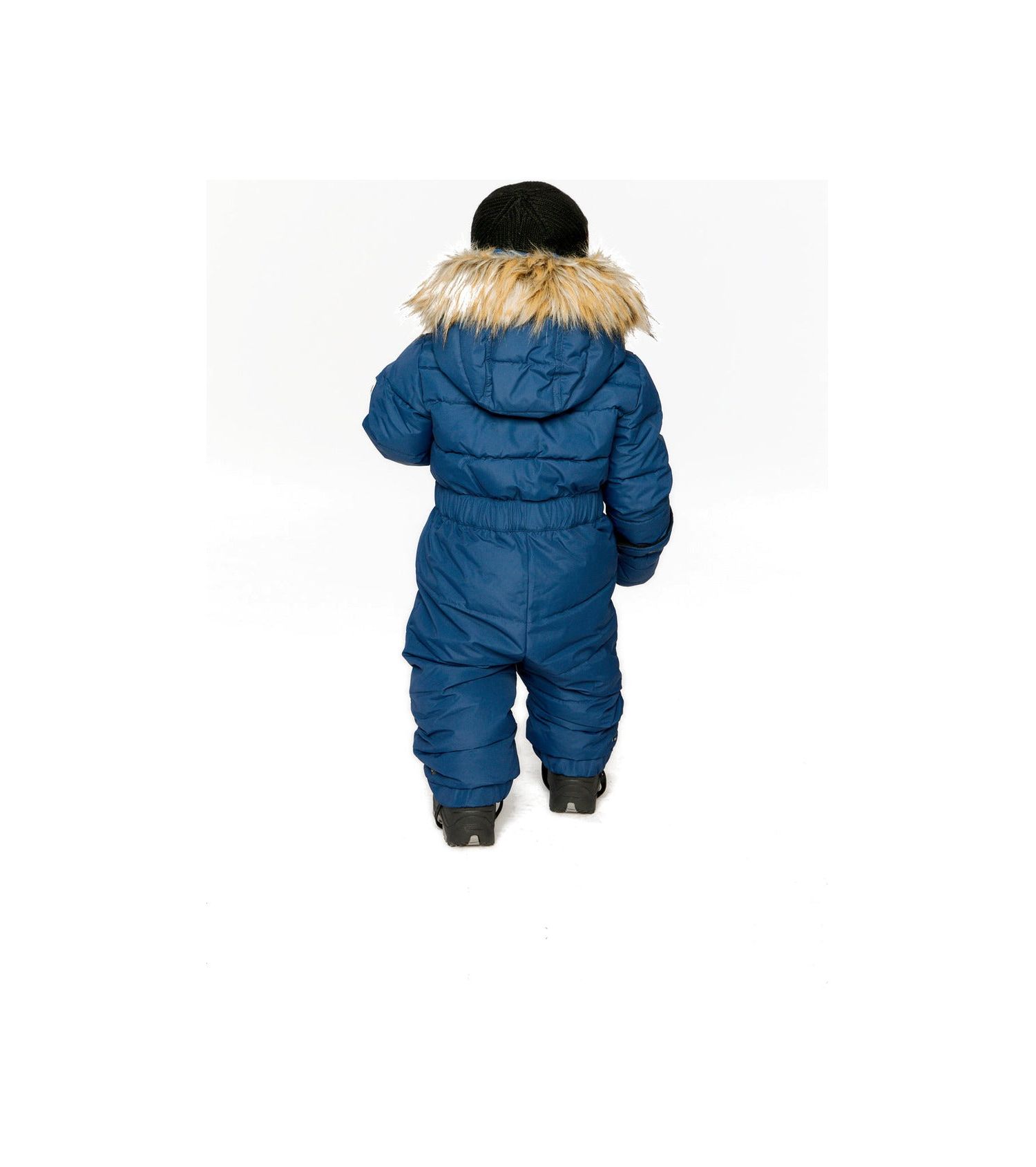 Baby Unisex Original One Piece Puffy Snowsuit with Removable Mittens and Boots.